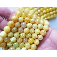 thumbnail image 3 of 8mm 15.5 Inches Yellow Fire Agate Faceted Round Beads Genuine Gemstone Natural Jewelry Making, 3 of 5