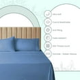 thumbnail image 3 of Damask Bed Sheet Set, 100% Cotton Soft Breathable Bedsheets, 4 Piece Deep Pockets Sateen Weave Striped Bedding Mattress Resort Hotel Luxury, 3 of 5