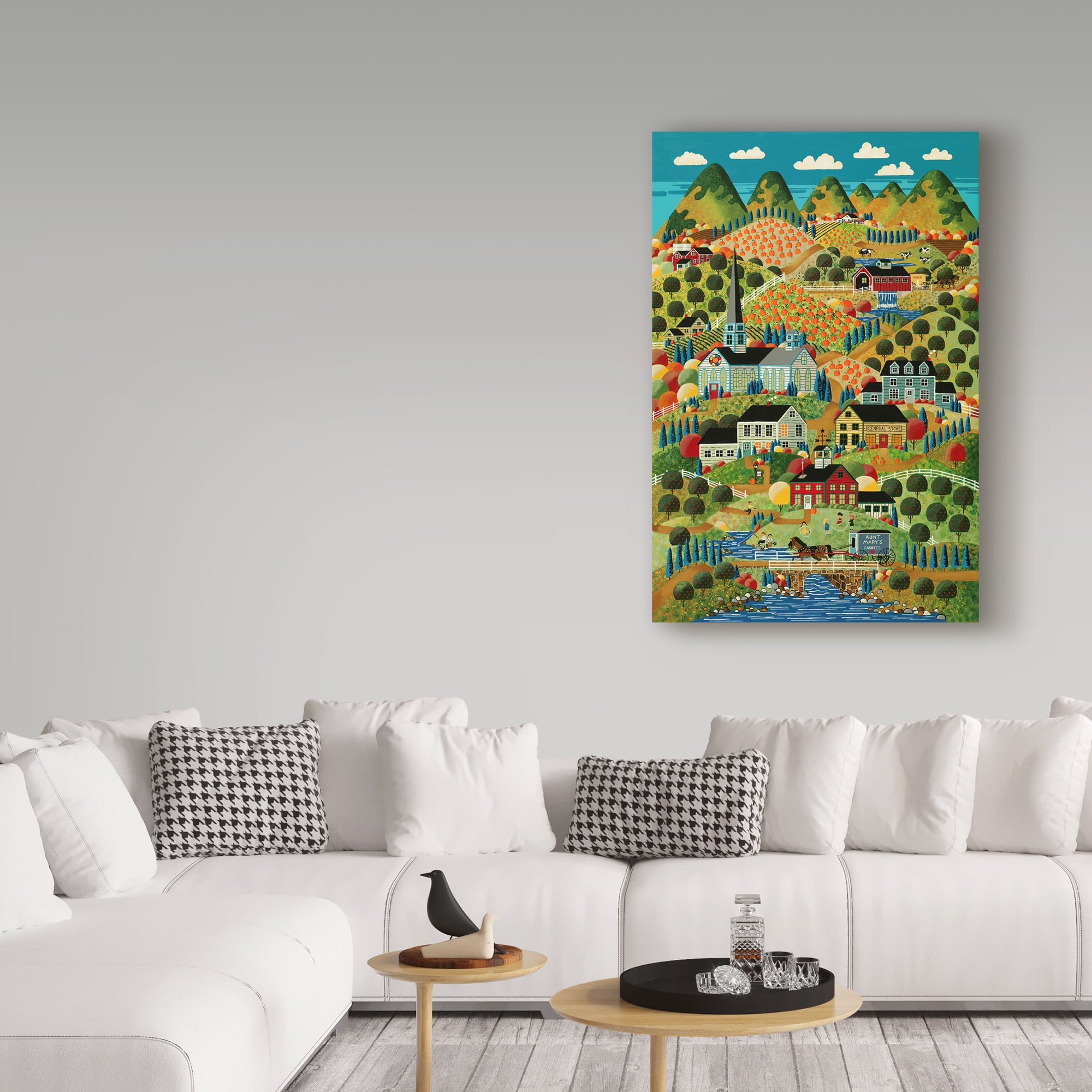 Trademark Fine Art 'Country Town' Canvas Art by Anthony Kleem