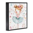 thumbnail image 2 of Stupell Industries Eclectic Cute Ballerina with Hearts Black Framed Giclee Art, 12 x 12, by Creative Studio, 2 of 8