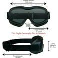 thumbnail image 2 of Motorcycle Goggles Over Glasses with Safety Polycarbonate Lenses. Free Extra Large Microfiber Cleaning Case Included, 2 of 5
