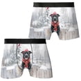 thumbnail image 3 of Playful Rat Terrier Welcomes Winter Snowy Day with Cardinal Bird All Over Print Boxer Briefs Underwear for Men Dad Terrier Dog Lover - 120177, 3 of 6