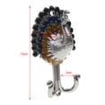 thumbnail image 4 of Ganchos de Pared Injueey de Pavo Real Doble de Metal, 4 of 6