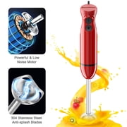 Bonsenkitchen Handheld Blender, Immersion Blender Handheld,Red