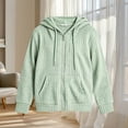 thumbnail image 4 of Mooqilaa Girls Zip up Hoodies, Spring Fall Casual Long Sleeve Knitted Lightweight Outerwear Green Size 9-10 T, 4 of 5