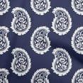 thumbnail image 1 of oneOone Viscose Chiffon Dark Blue Fabric Asian Paisley Block Quilting Supplies Print Sewing Fabric By The Yard 42 Inch Wide, 1 of 4