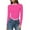 Hot Pink, variant on hotojiny Women's T Shirts Slim Casual Long Sleeve Tops Trendy Summer Spring Crewneck Basic Tee Shirts
