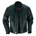 thumbnail image 2 of Daniel Smart Leather Motorcycle Jacket Men Premium Cowhide Leather Jacket with Euro Collar Design, 2 of 8