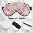 thumbnail image 4 of PAYOHTO Rose Gold Elegant Leaf Soft Sleep Mask Comfort Pure Silk Eye Cover for Travel Office Camping, 4 of 7
