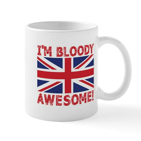 CafePress - I'm Bloody Awesome! Union Jack Flag Mugs - 11 oz Ceramic Mug - Novelty Coffee Tea Cup