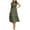 Army Green, variant on Lenpel Dresses for Women Casual Short Sleeve Crew Neck Tiered A-Line Flowy Boho Dresses Summer Midi Dresses