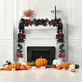 thumbnail image 6 of Halloween Garland Fall Leaves Garland Fall Decor Fall Garland Halloween Pumpkin Maple Leaves Garland Thanksgiving Halloween Decorations for Home Outdoor Indoor Mantle Table Fireplace, 6 of 7