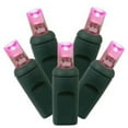 thumbnail image 1 of Vickerman Vickerman 50 Pink Wide Angle LED Light on Green Wire 25' Christmas Light Strand -X6G6510, 1 of 1