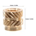 thumbnail image 2 of TAILTOSS 50Pcs Brass Threaded Insert Heat Embedment Nut Female Thread for Plastic and Wood, 2 of 8