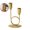 Gold, variant on Wrought Iron U-Shaped Double-Headed Candlestick Holder for Dining Table – Black, 6.1x3.54x1.97in