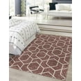 thumbnail image 3 of Unique Loom Eco Trellis Collection Area Rug - Mondo (10' x 13' Rectangle Dusty Rose/Ivory), 3 of 12