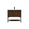 thumbnail image 3 of Elegant Kitchen and Bath 36 inch Single bathroom vanity in walnut, 3 of 8