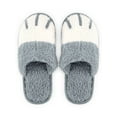 thumbnail image 3 of PULLIMORE Cute Animal Slippers for Women and Men Soft Fluffy Warm Non-Slip Couple Style Shoes Anti-Skid House Shoes（Grey,40/41）, 3 of 10