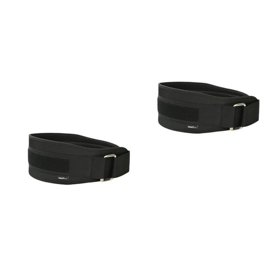 2pcs Stomach Wrap Waist Training Belt Back Support Belt Weightlifting Belt For Men Women Lifting Weights Size L (Black)