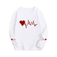 thumbnail image 3 of Posijego Girls Boys Graphic T-Shirts Valentine's Day Long Sleeve Shirt Heart Print Basic Tees Casual Spring Tops for Kids, 3 of 6