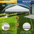 thumbnail image 5 of Costway 10x10ft Patio Outdoor Instant Pop-up Canopy Slanted Leg UPF50+ Sun Shelter White, 5 of 11