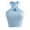 Blue, variant on Draped Front Tank Top Going Out Tops Draped Tank Tops Backless Crop Vest Tops Business Casual Tank Top satin top Halter Tops draped blouses for women Elegant Summer Casual Blue One Size