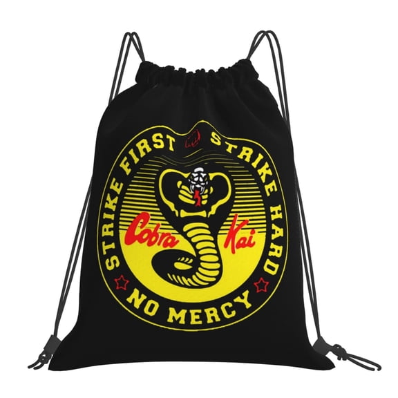 Cobra Kai Drawstring Backpack Sport Gym Bag For Yoga Swimming Gymsack Sport Strap Pack Bag