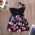 thumbnail image 5 of Tenue Assortie pour Sœur Bébé Enfants Filles Combinaison Florale Barboteuse Robe+bandeau Ensemble, 5 of 5