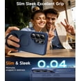 thumbnail image 6 of Samsung Galaxy S26 Ultra Case with Ring Kickstand - MagSafe Compatible, Translucent Matte Slim Shockproof Cover, Military Grade Drop Protection - Blue, 6 of 8