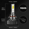 thumbnail image 6 of 6500K Front LED Headlight High/Low Beam 9005 Bulbs For Kia Optima 2016 2017-2019, 6 of 11