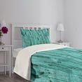 thumbnail image 3 of Ambesonne Blue Quilted Bedspread Set 2 Pcs, Antique Timber Texture, Twin Size, Blue, 3 of 5