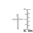 thumbnail image 3 of Unisex 14K Round Natural 0.3 Ctw Diamond Cross Pendant (White Gold), 3 of 3