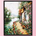 thumbnail image 3 of Cuadros Decorativos Bordado completo River House impreso punto de cruz 11CT 3 Strand Kit de algodón Sywqhk Nuevos Originales, 3 of 9