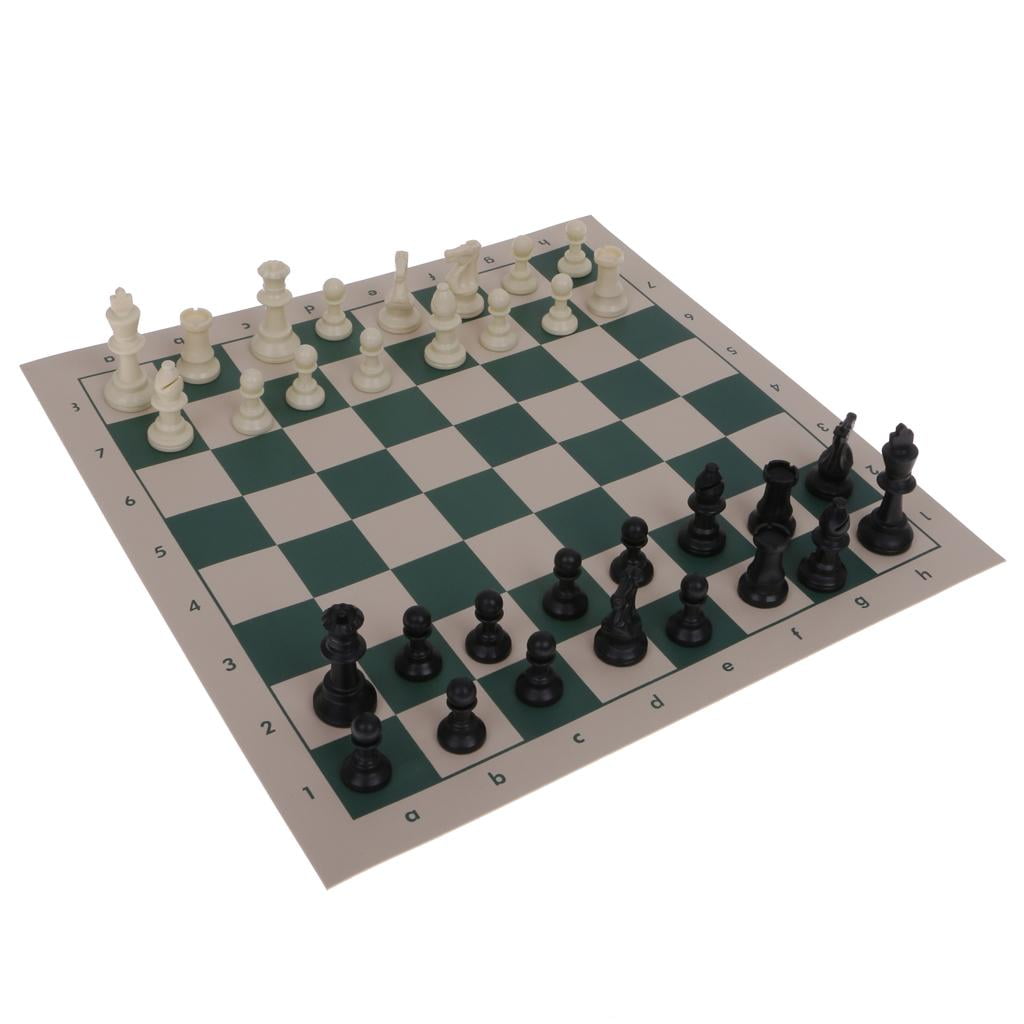 Juego de mesa de ajedrez para 3 o 4 jugadores, juego de ajedrez colorido de 64 piezas, juego de ajedrez para equipo con una alfombrilla de juego de cuero Juego de mesa de ajedrez para 3 o 4 jugadores, juego de ajedrez colorido de 64 piezas, juego de ajedrez para equipo con una alfombrilla de juego de cuero