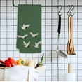 thumbnail image 7 of 2PCS Japanese Crane Bird Kitchen Towels, Vintage Crane Emerald Green Decorative Kitchen Dish Tea Towels, Japanese Decor Hand Towel for Bathroom Decor, Bird Lovers Gifts for Women, 16x24 Inches, 7 of 7