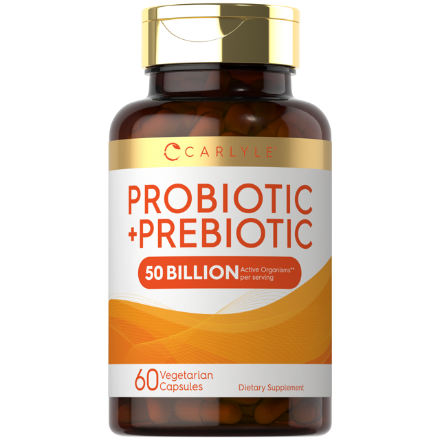 Prebiotic & Probiotic 50 Billion CFU 60 Vegetarian Capsules For
