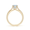 thumbnail image 2 of Angara Natural 1.12 Ct. Aquamarine Solitaire Ring in 14K Yellow Gold for Women (Ring Size: 7.5), 2 of 9