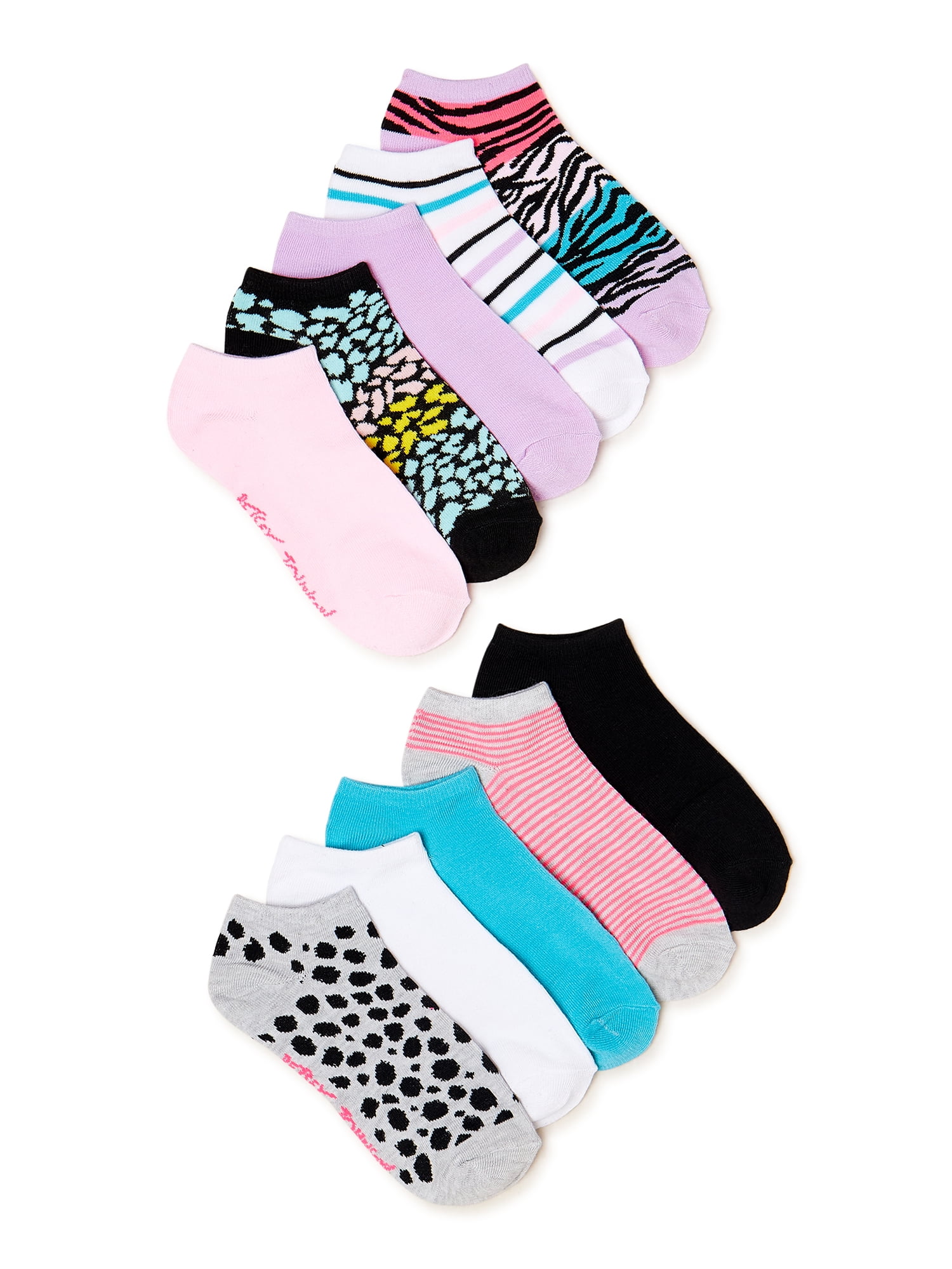 Kiss Me w/Black Sock 2 Pk BETSEY JOHNSON Casual Socks Ladies 9-11 Ooo La La 
