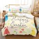 thumbnail image 4 of CaiYueKe Easter Bedding Set 3 Piece Duvet Cover and Pillowcases Cartoon Rabbit Egg Pattern Soft Microfiber Breathable Home Decor Festive Holiday Decorations for Bedroom Guest Room, 4 of 6