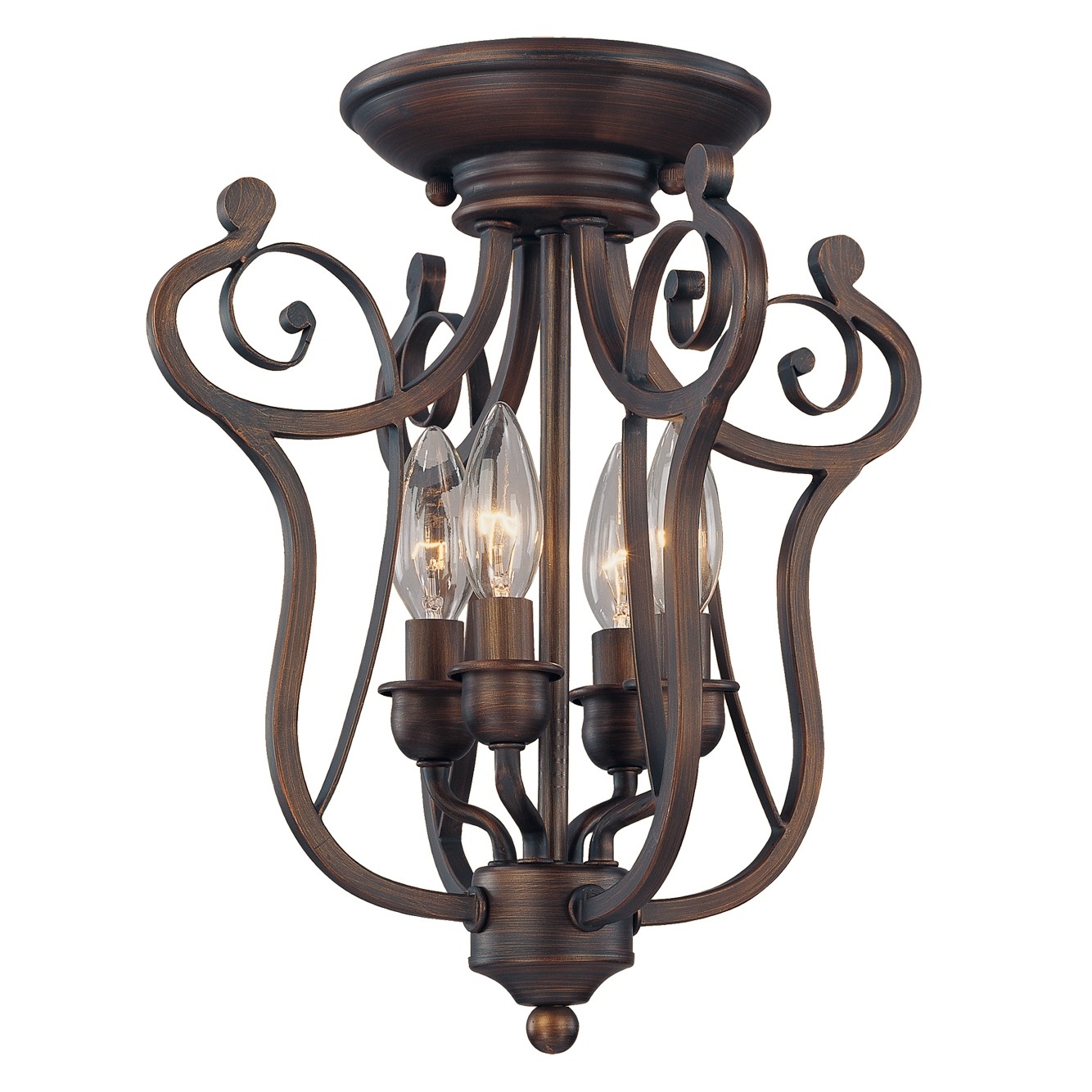 Millennium Lighting 1144 Chateau 4 Light Semi-Flush ...