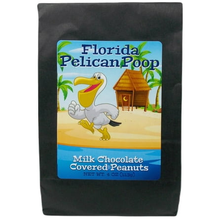 Florida Pelican Poop - Milk Chocolate Covered Peanuts (4 Ounces) - Fun Gourmet Candy Gift
