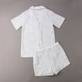 thumbnail image 3 of Summer Women Sleepwear Cotton Pajamas Set Short Sleeve Tops+Shorts Homewear Nightwear, 3 of 6