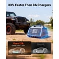 thumbnail image 4 of Cargador de batería inteligente VEVOR, 12A, 6V 12V 24V 36V 48V, para baterías de litio LiFePO4 y plomo-ácido (gel/AGM) para coche, con pantalla LCD, mantenedor de carga lenta y desulfatador, 4 of 9