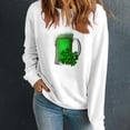 thumbnail image 3 of Charella Sweatshirts for Women St Patricks Day Decorations Long Sleeve Crewneck Tops 2024 Trendy T-shirt,White,XS, 3 of 5