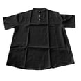 thumbnail image 5 of CONZONE Mens 2 Peice Linen Outfits Solid Color Short Sleeve Henley Shirts Pant Sets Breathable Summer Track Suits, 5 of 5