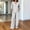 White plus size 2 piece set a1, variant on Cagogo Women Plus Size 2 Piece Set Polka Dot V Neck Long Sleeve Blouse Wide Leg Pants Matching Casual Outfit Loose Boho Vacation Travel Lounge Suit Clothes, Red 2XL