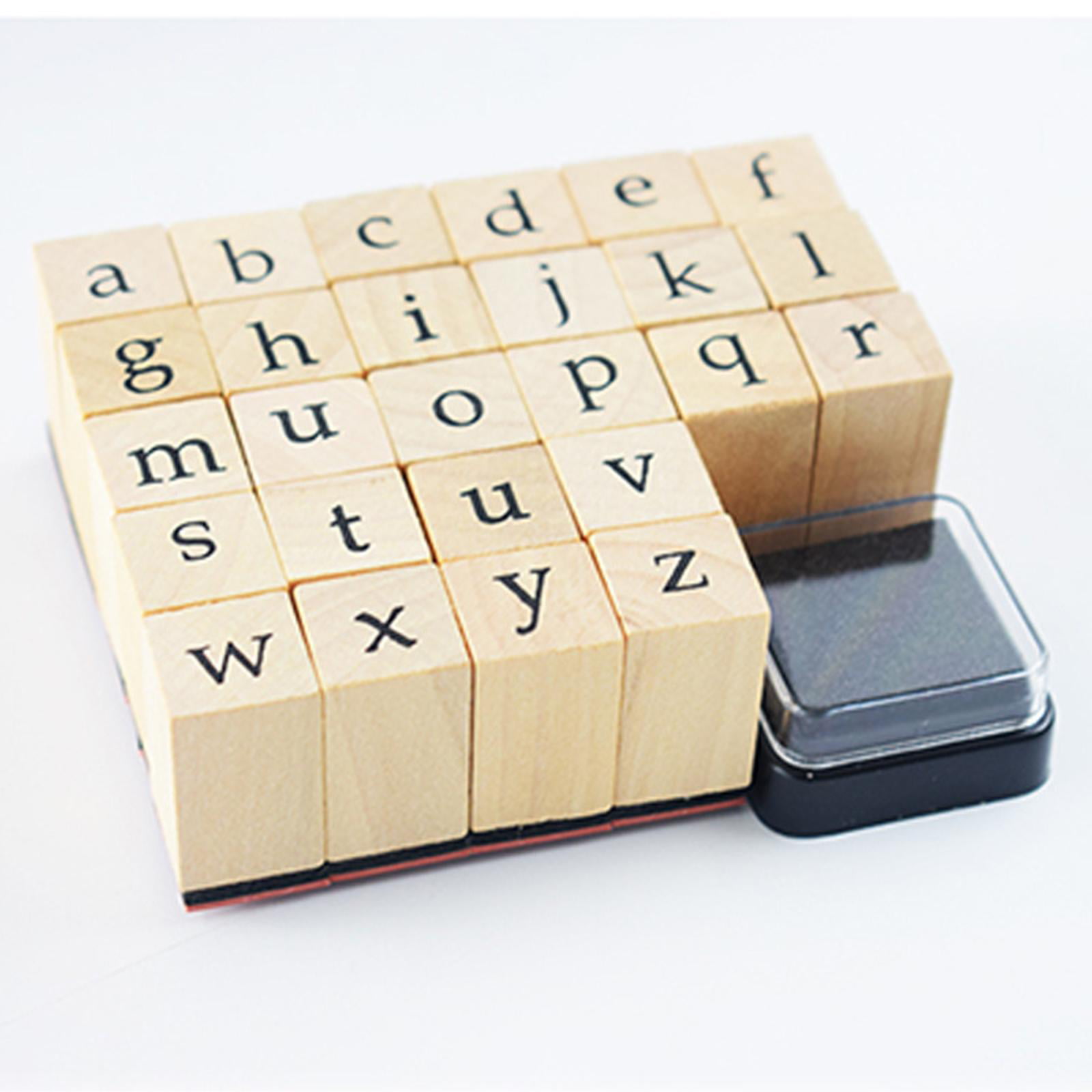 30pcs/box Vintage Alphabet Symbols Wooden Stamps School Office Craft Retro  Decoration DIY Lowercase Letter Seal Stamps Set For DIY Craft, Diary And Cr