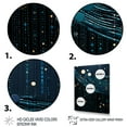 thumbnail image 3 of Designart "Starry Night Sky in Indian Art II" People Framed Wall Art - Global Teal Indian Art Entryway Framed Wall Art Print, 3 of 6