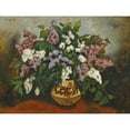 thumbnail image 2 of Nikolai Vladimirovich Sinezoubov 18x15 Black Ornate Wood Framed Double Matted Museum Art Print Titled - Bouquet of Lilacs (1938), 2 of 5