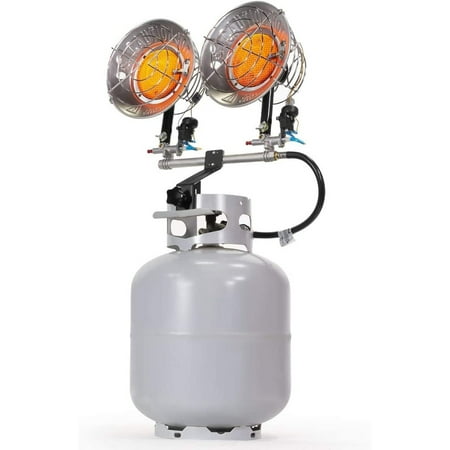 

Suiebtxr 30 000 BTU Propane Tank Top Infrared Heater Dual Burner Safety Shut-off pp & Tip-over Switch